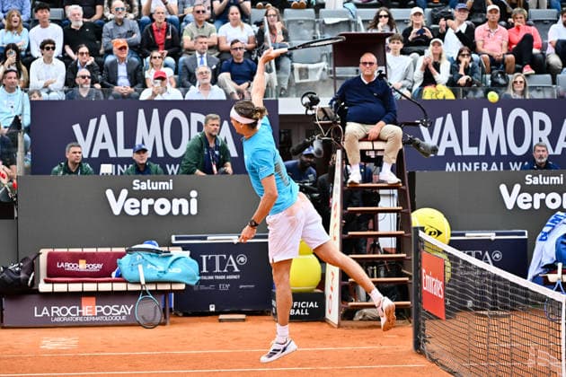 Foto IPP Cavaliere Emiliano. Roma 08 05 2026. Tennis Internazionali d Italia 2026. Nella foto: il punto della vittoria per Alexander Zverev. Italy Photo Press - World Copyright italy ITALY  Copyright: xR4924_italyphotopressx