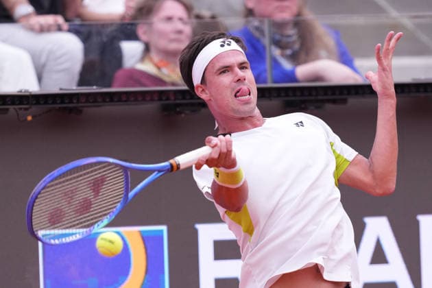 Daniel Altmaier (GER) during the match between Daniel Altmaier (GER) vs Alexander Zverev (GER) at the Italian Open in Rome, Friday, May 8, 2026. (Alfredo Falcone LaPresse)  Copyright: xAlfredoxFalcone LaPressex
