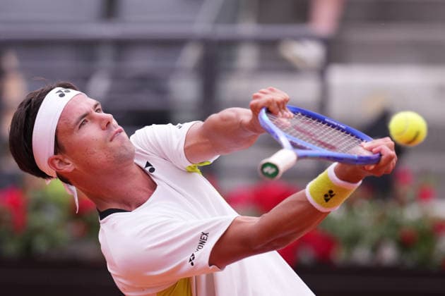 Daniel Altmaier (GER) during the match between Daniel Altmaier (GER) vs Alexander Zverev (GER) at the Italian Open in Rome, Friday, May 8, 2026. (Alfredo Falcone LaPresse)  Copyright: xAlfredoxFalcone LaPressex