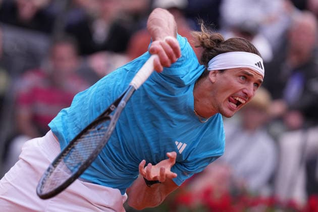 Alexander Zverev (GER) during the match between Daniel Altmaier (GER) vs Alexander Zverev (GER) at the Italian Open in Rome, Friday, May 8, 2026. (Alfredo Falcone LaPresse)  Copyright: xAlfredoxFalcone LaPressex