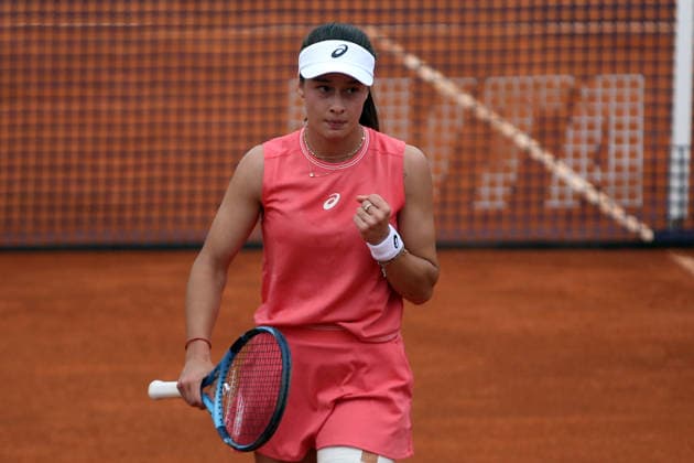 Italian Open 2026 tennis tournament ROME, ITALY - MAY 08: Turkish national tennis player Zeynep Sonmez competes against 5th seed Jessica Pegula (not seen) of the United States during their second-round match at the WTA, Tennis Damen Rome Open at the Foro Italico in Rome, Italy, on May 08, 2026. Baris Seckin Anadolu Rome Italy. Editorial use only. Please get in touch for any other usage.  Copyright: x2026xAnadoluxBarisxSeckinx