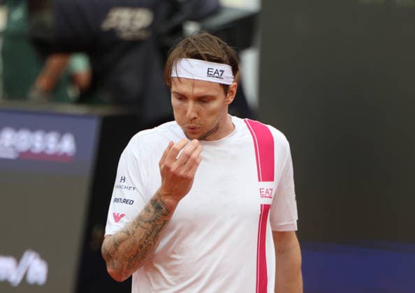 May 8, 2026, Rome, Lazio, Italy: ALEXANDER BUBLIK of Kazakhstan during the match against S. Baez of Argentina in the second round of tennis tournament ATP, Tennis Herren 1000 Internazionali BNL DÃ¢â‚¬â ¢Italia, Rome, Italy. Bublik won 6:1, 6:2 Tennis, Internazionali BNL DÃ¢â‚¬â ¢Italia 2026 - Alexander Bublik 6:1, 6:2  - ZUMAc278 20260508_zsp_c278_053 Copyright: xMarcinxCholewinskix