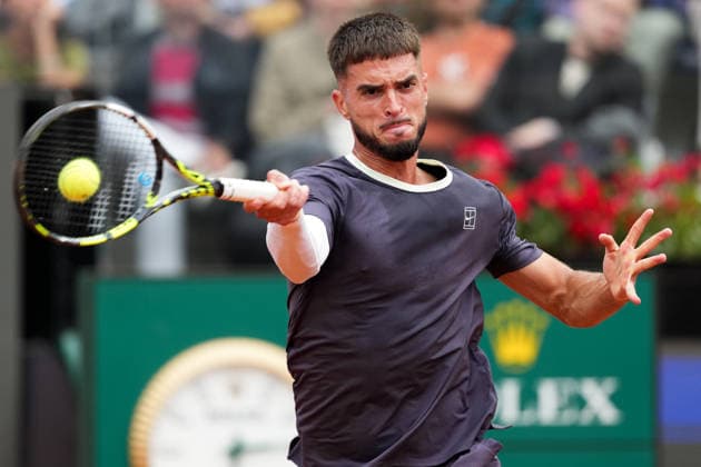 Dino Prizmic of Croatia during the match against Novak Djokovic of Serbia at the Internazionali BNL d Italia 2026 tennis tournament at Foro Italico in Rome (Italy) on May, 8, 2026. AntoniettaxBaldassarre