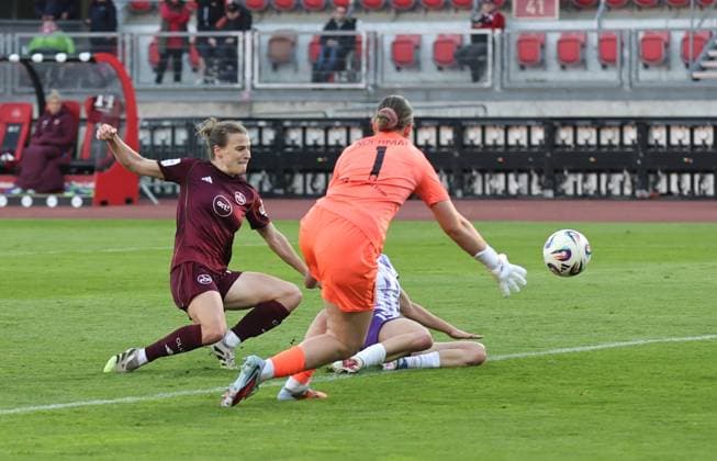 08 05 2026 Soccer Season 2025 2026 1 Women Soccer Bundesliga 25 Matchday 1 FC Nürnberg FCN Club SGS Essen Sportfoto Zink DaMa xdaxmax Goal Goal Shot to 2 0 Goalscorer Nastassja Lein 24, 1 FC Nürnberg FCN gg Kim Sindermann 1, SGS Essen