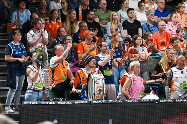 Fans Rostock Seawolves RASTA Vechta vs Rostock Seawolves, easyCredit Basketball Bundesliga, 33 Matchday, Season 2025 2026, 08 05 2026, RASTA Vechta vs Rostock Seawolves, easyCredit Basketball Bundesliga, 33 Matchday, Season 2025 2026, 08 05 2026 Vechta Copyright: xEibner-Pressefoto RobertxGertzenx EP_RGN
