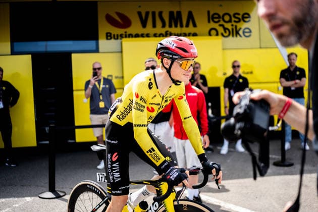 Giro D Italia 1-st Stage - Nessebar - Burgas Jonas Vingegaard participates in the first stage of the 109th Giro d Italia in Nessebar, Bulgaria, on May 8, 2026. Nessebar Bulgaria  Copyright: xHristoxRusevx originalFilename:rusev-notitle260508_npXRl.jpg