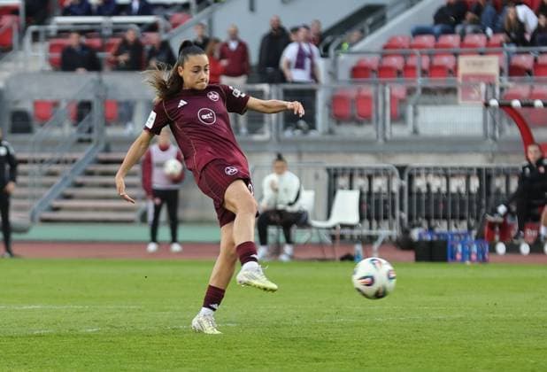 08 05 2026 Soccer Season 2025 2026 1 Women Soccer Bundesliga 25 Matchday 1 FC Nuremberg FCN Club SGS Essen Sportfoto Zink DaMa xdaxmax Goal Goal Score 3 0 Goalscorer Maelle Seguin 28, 1 FC Nuremberg FCN