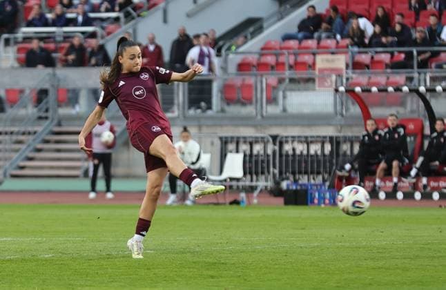 08 05 2026 Soccer Season 2025 2026 1 Women Soccer Bundesliga 25 Matchday 1 FC Nuremberg FCN Club SGS Essen Sportfoto Zink DaMa xdaxmax Goal Goal Score 3 0 Goalscorer Maelle Seguin 28, 1 FC Nuremberg FCN