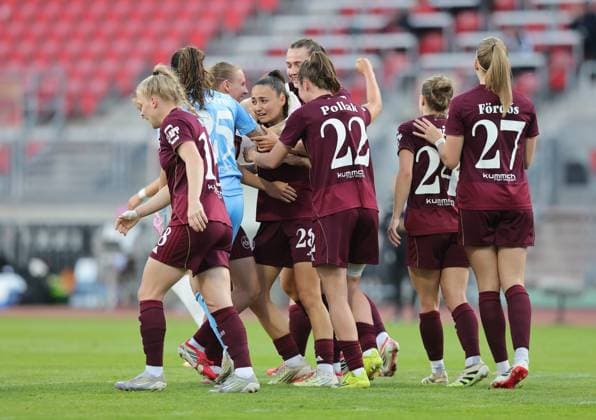 08 05 2026 Soccer Season 2025 2026 1 Women Soccer Bundesliga 25 Matchday 1 FC Nuremberg FCN Club SGS Essen Sportfoto Zink DaMa xdaxmax Jubel Freude Torjubel nach Tor zum 3 0 Maelle Seguin 28, 1 FC Nuremberg FCN und Mannschaft Team jubelt freue sich Torschütze Maelle Seguin 28, 1 FC Nuremberg FCN