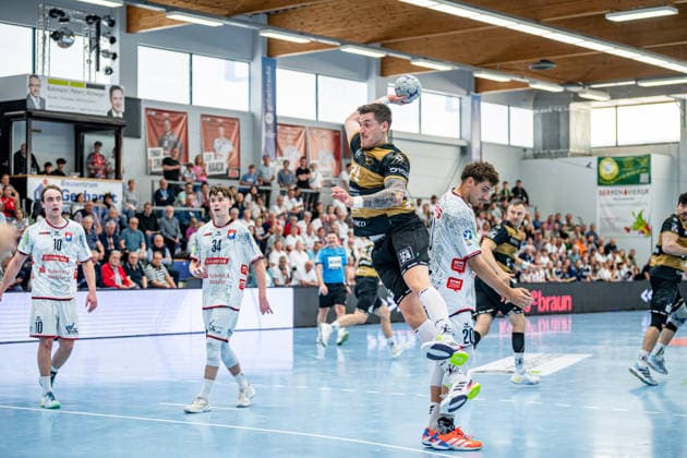 2 Handball Bundesliga TV Hüttenberg HC Elbflorenz Dresden, 08 05 26 Oliver Seidler HC Elbflorenz Dresden, 71 , Leif Haack TV Hüttenberg, 20 , Paul Kompenhans TV Hüttenberg, 34 , Paul Ohl TV Hüttenberg, 10 2 Handball Bundesliga TV Hüttenberg HC Elbflorenz Dresden Hüttenberg, 08 05 26 Copyright: xBEAUTIFULxSPORTS Roeczeyx