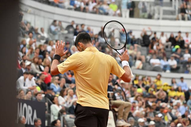 RECORD DATE NOT STATED 8th May 2026, Foro Italico, Rome, Italy; Italian Open Tennis, Day 5; Novak Djokovic SRB in action during men s singles match AllShotLive