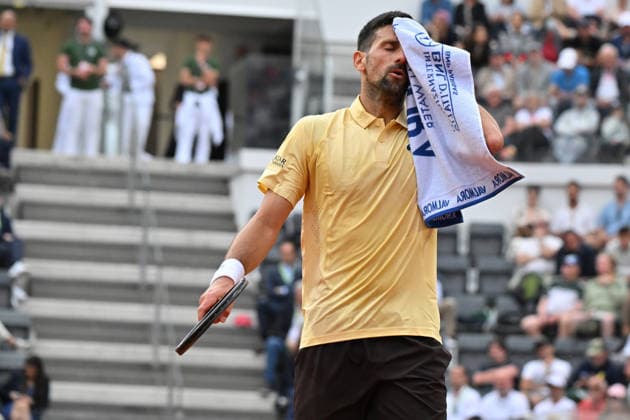 RECORD DATE NOT STATED 8th May 2026, Foro Italico, Rome, Italy; Italian Open Tennis, Day 5; Novak Djokovic SRB in action during men s singles match AllShotLive