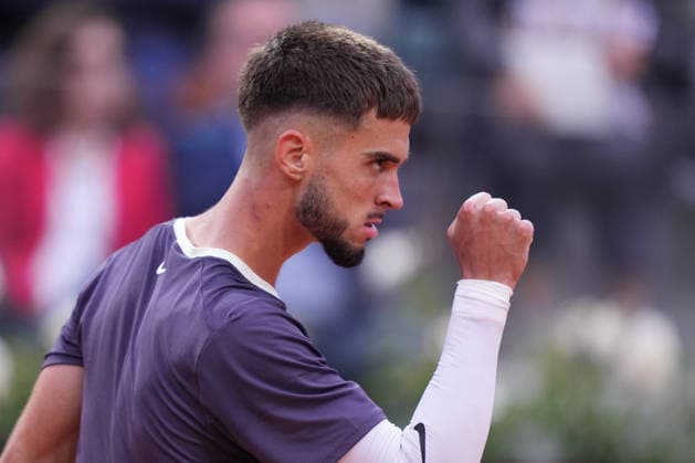 Dino Prizmic (CRO) during the match between Novak Djokovic (SRB) vs Dino Prizmic (CRO) at the Italian Open in Rome, Friday, May 8, 2026. (Alfredo Falcone LaPresse)  Copyright: xAlfredoxFalcone LaPressex
