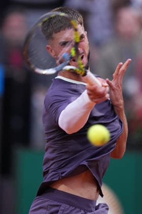 Dino Prizmic (CRO) during the match between Novak Djokovic (SRB) vs Dino Prizmic (CRO) at the Italian Open in Rome, Friday, May 8, 2026. (Alfredo Falcone LaPresse)  Copyright: xAlfredoxFalcone LaPressex
