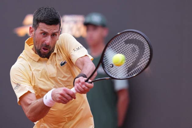 Novak Djokovic (SRB) during the match between Novak Djokovic (SRB) vs Dino Prizmic (CRO) at the Italian Open in Rome, Friday, May 8, 2026. (Alfredo Falcone LaPresse)  Copyright: xAlfredoxFalcone LaPressex