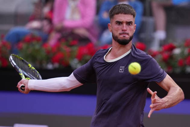 Dino Prizmic (CRO) during the match between Novak Djokovic (SRB) vs Dino Prizmic (CRO) at the Italian Open in Rome, Friday, May 8, 2026. (Alfredo Falcone LaPresse)  Copyright: xAlfredoxFalcone LaPressex