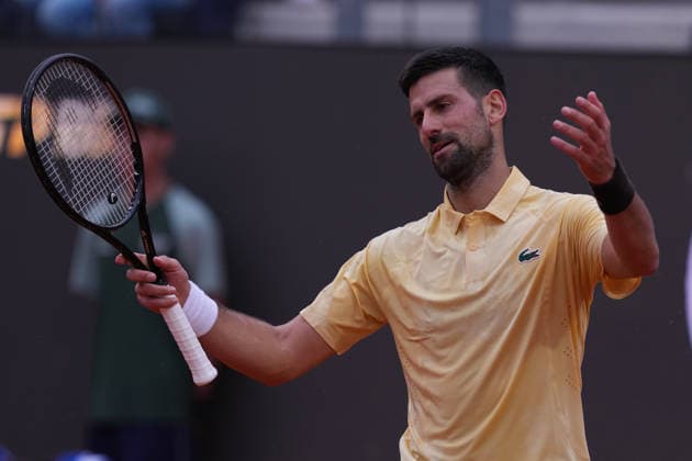Novak Djokovic (SRB) during the match between Novak Djokovic (SRB) vs Dino Prizmic (CRO) at the Italian Open in Rome, Friday, May 8, 2026. (Alfredo Falcone LaPresse)  Copyright: xAlfredoxFalcone LaPressex