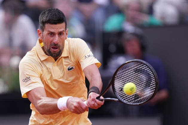 Novak Djokovic (SRB) during the match between Novak Djokovic (SRB) vs Dino Prizmic (CRO) at the Italian Open in Rome, Friday, May 8, 2026. (Alfredo Falcone LaPresse)  Copyright: xAlfredoxFalcone LaPressex