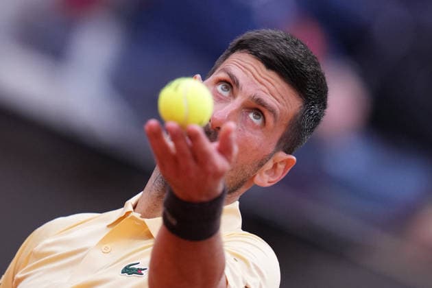 Novak Djokovic (SRB) during the match between Novak Djokovic (SRB) vs Dino Prizmic (CRO) at the Italian Open in Rome, Friday, May 8, 2026. (Alfredo Falcone LaPresse)  Copyright: xAlfredoxFalcone LaPressex