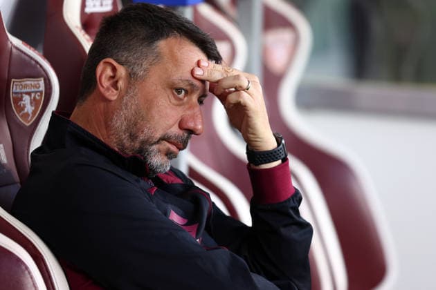Torino Fc - US Sassuolo Roberto D Aversa, head coach of Torino Fc looks on during the Serie A match beetween Torino Fc and US Sassuolo at Stadio Olimpico on May 8, 2026 in Turin, Italy . Torino Stadio Olimpico Italy Copyright: xMarcoxCanonierox