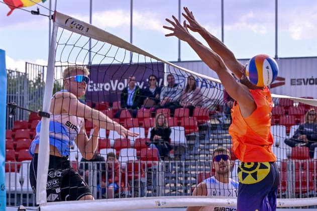May 8, 2026, Madrid, Madrid, Spain: GEORG WOLF of Germany during the men s preliminary round match (Pool C) between the German national team, Nationalteam and the Spanish national team, held at the Beach Pro Tour Futures Madrid 2026 at the Parque Deportivo Puerta de Hierro on May 8, 2026, in Madrid, Spain. Madrid Spain - ZUMAc312 20260508_zsp_c312_005 Copyright: xOscarxManuelxSanchezx
