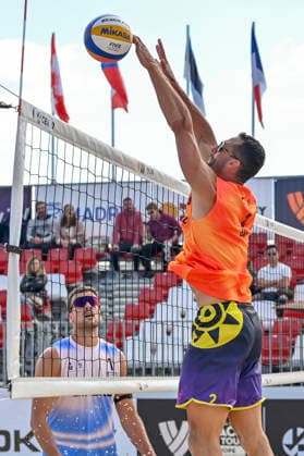 May 8, 2026, Madrid, Madrid, Spain: NATHAN MATOS of Spain during the men s preliminary round match (Pool C) between the German national team, Nationalteam and the Spanish national team, held at the Beach Pro Tour Futures Madrid 2026 at the Parque Deportivo Puerta de Hierro on May 8, 2026, in Madrid, Spain. Beach Pro Tour Futures Madrid 2026 (Men s) - 05.08.26 (Day Two)  - ZUMAc312 20260508_zsp_c312_046 Copyright: xOscarxManuelxSanchezx