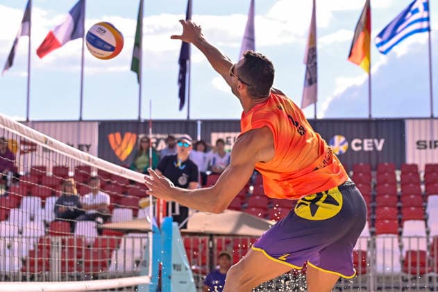 May 8, 2026, Madrid, Madrid, Spain: NATHAN MATOS of Spain during the men s preliminary round match (Pool C) between the German national team, Nationalteam and the Spanish national team, held at the Beach Pro Tour Futures Madrid 2026 at the Parque Deportivo Puerta de Hierro on May 8, 2026, in Madrid, Spain. Madrid Spain - ZUMAc312 20260508_zsp_c312_061 Copyright: xOscarxManuelxSanchezx