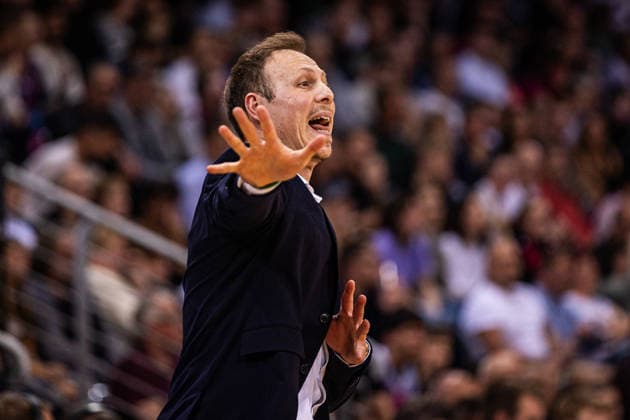 Telekom Baskets Bonn vs VET CONCEPT Gladiators Trier, 08 05 2026 Jacques Schneider VET CONCEPT GLADIATORS TRIER Head Coach conducts Telekom Baskets Bonn vs VET CONCEPT Gladiators Trier, 08 05 2026, Telekom Dome Bonn Copyright: xBEAUTIFULxSPORTS Derixx
