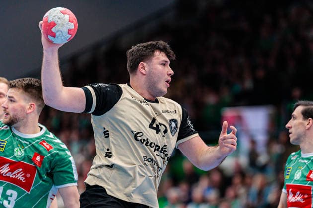 Aron Seesing Bergischer HC, 49 GER, GWD Minden vs Bergischer HC, Handball, 1 Bundesliga, 31 Matchday, Season 2025 2026, 08 05 2026 GER, GWD Minden vs Bergischer HC, Handball, 1 Bundesliga, 31 Matchday, Season 2025 2026, 08 05 2026 Minden Copyright: xEibner-Pressefoto JanxRollingerx EP_JSK