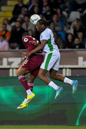 Torino™s Niels Nkounkou jumps for the ball during the Serie A soccer match between Torino and Sassuolo at the Olimpic Stadium in Turin, Italy - Friday, May 08, 2026. - Soccer .  Copyright: xTanoxPecoraro LaPressex