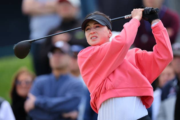 WEST CALDWELL, NJ - MAY 08: Gabriela Ruffels of Australia tees off at the tenth tee during the second round of the Mizuho Americas Open on May 7, 2026 at Mountain Ridge Country Club in West Caldwell, New Jersey. (Photo by Rich Graessle Icon Sportswire) GOLF: MAY 08 LPGA, Golf Damen Mizuho Americas Open EDITORIAL USE ONLY Icon260508252872