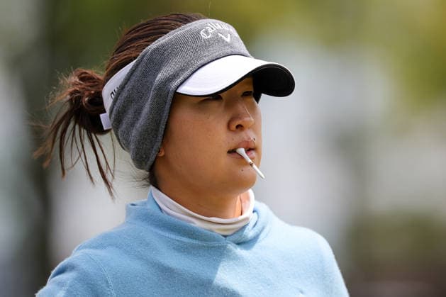 WEST CALDWELL, NJ - MAY 08: Andrea Lee of the United States looks on at the second tee during the second round of the Mizuho Americas Open on May 8, 2026 at Mountain Ridge Country Club in West Caldwell, New Jersey. (Photo by Andrew Mordzynski Icon Sportswire) GOLF: MAY 08 LPGA, Golf Damen Mizuho Americas Open EDITORIAL USE ONLY Icon2605087733382