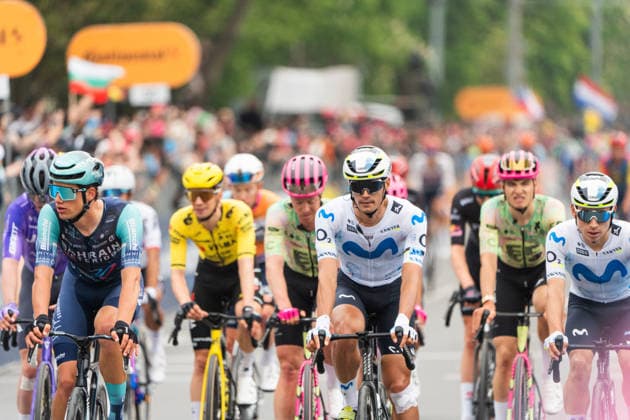 109th Giro d Italia 2026 - Stage 1 Pro cyclists finish the first stage of the 109th Giro d Italia in Burgas, Bulgaria, on May 8, 2026. Burgas Bulgaria  Copyright: xHristoxRusevx originalFilename:rusev-notitle260508_npAwu.jpg