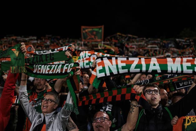 Venezia FC v Palermo FC - Serie B Venezia FC supporters during the Serie B football match between Venezia FC and Palermo FC at Pier Luigi Penzo Stadium in Venice, Italy, on May 8, 2026. Venezia Italy  Copyright: xEmanuelexComincinix originalFilename:comincini-veneziaf260508_npPPn.jpg