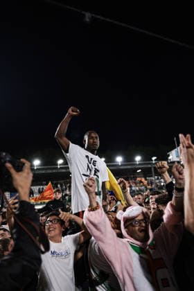 Venezia FC v Palermo FC - Serie B John Yeboah of Venezia FC celebrates at the end of the Serie B football match between Venezia FC and Palermo FC at Pier Luigi Penzo Stadium in Venice, Italy, on May 8, 2026. Venezia Italy  Copyright: xEmanuelexComincinix originalFilename:comincini-veneziaf260508_np8Yb.jpg