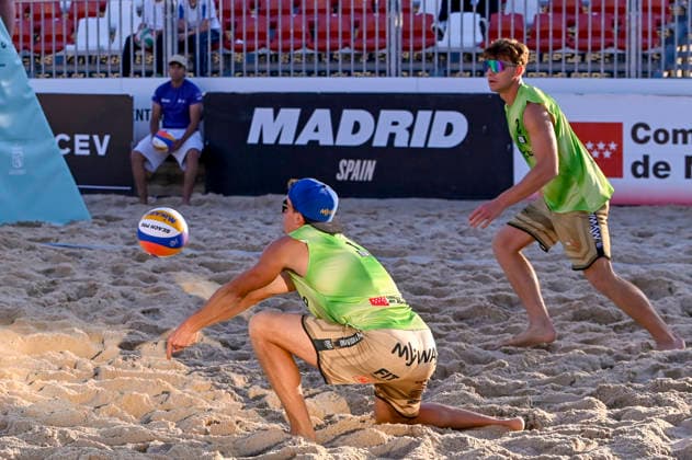 May 9, 2026, Madrid, Madrid, Spain: TIZIANO ANDREATTA of Italy during the men s preliminary round match (Pool D) between the German national team, Nationalteam and the Spanish national team, held at the Beach Pro Tour Futures Madrid 2026 at the Parque Deportivo Puerta de Hierro on May 8, 2026, in Madrid, Spain. Madrid Spain - ZUMAc312 20260509_zsp_c312_064 Copyright: xOscarxManuelxSanchezx
