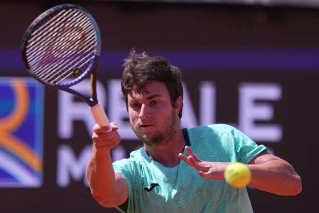 Miomir Kecmqnovic (SRB) during the match between Andrey Rublev vs Miomir Kecmqnovic (SRB) at the Italian Open in Rome, Saturday, May 9, 2026. (Alfredo Falcone LaPresse)  Copyright: xAlfredoxFalcone LaPressex