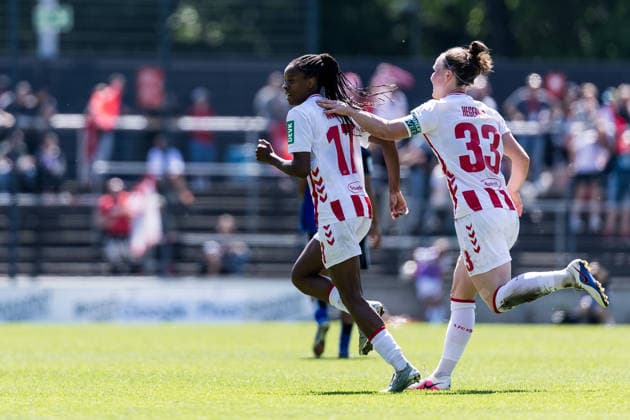 Google Pixel Womens Bundesliga, 1 FC Köln Hamburger SV 09 05 2026 Cheering for 1 0 by Lydia Andrade 1 FC Köln, 17 , Goal, Goal celebration Google Pixel Womens Bundesliga, 1 FC Köln Hamburger SV, Köln, Franz Kremer Stadion am 09 05 2026 DFB REGULATIONS PROHIBIT ANY USE OF PHOTOGRAPHS AS IMAGE SEQUENCES AND OR QUASI VIDEO Copyright: xBEAUTIFULxSPORTS Wunderlx