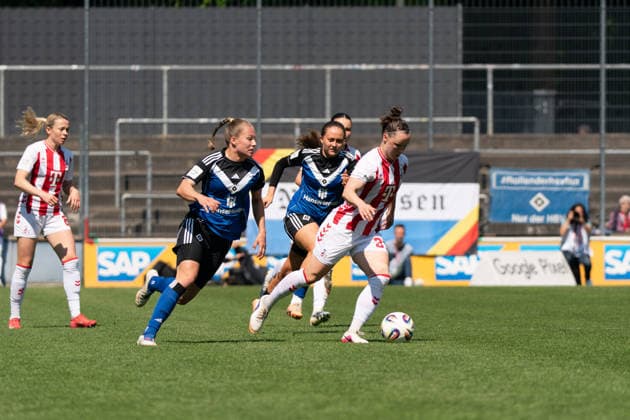 COLOGNE, GERMANY - MAY 09: during the Google Pixel Frauen-Bundesliga match between 1. FC Köln and Hamburger SV at Franz-Kremer-Stadion on May 9, 2026 in Cologne, Germany. (Photo by Qianru Zhang Press Photo) Copyright: xQianruxZhang SPPx Sportspressphoto_SPR142896