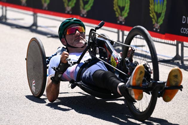 UCI Para Cycling Road World Cup: Round 3 Picture by Olly Hassell SWpix.com - 09 05 2026 - Cycling - UCI Para Cycling Road World Cup: Round 3 - Pescara, Abruzzo, Italy - Men H1 Road Race - Barry Wilcox (United States) Copyright: x xSWpix.comx(t axPhotographyxHubxLtd)xOllyxHassell SWpix.comx SWP-3030-14089