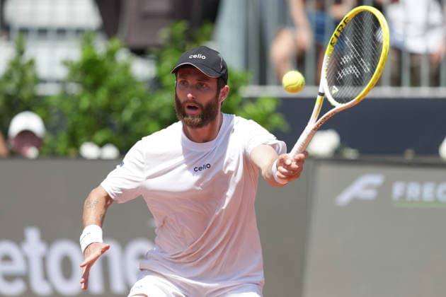 Corentin Moutet of France during the match against Pablo Llamas Ruiz of Spain at the Internazionali BNL d Italia 2026 tennis tournament at Foro Italico in Rome (Italy) on May, 9, 2026. AntoniettaxBaldassarre