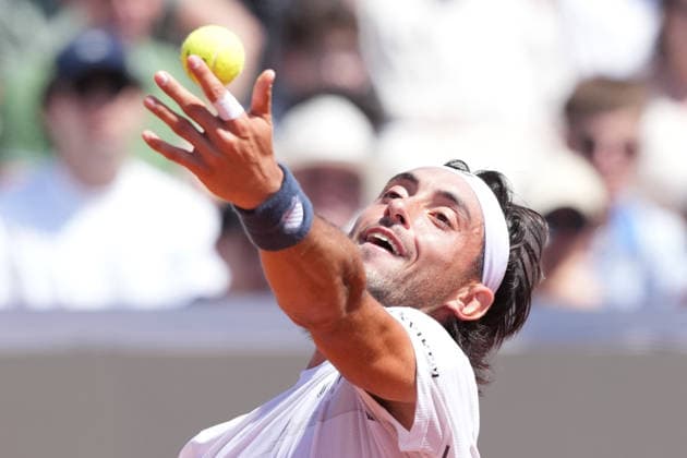 Thiago Agustin Tirante of Argentina during the match against Cameron Norrie of Great Britain at the Internazionali BNL d Italia 2026 tennis tournament at Foro Italico in Rome (Italy) on May, 9, 2026. AntoniettaxBaldassarre