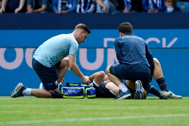 Mats Pannewig VfL Bochum injured during the 2 Bundesliga match between VfL Bochum and Hannover 96, Vonovia Ruhrstadion on May 09, 2026 in Bochum, Germany Photo by Max Maiwald DeFodi Images Mats Pannewig VfL Bochum is injued during the 2 Bundesliga match between VfL Bochum and Hannover 96 at Vonovia Ruhrstadion on May 9, 2026 in Bochum, Germany Photo by Max Maiwald DeFodi Images Photo by Max Maiwald DeFodi Images