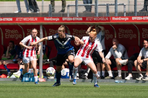 COLOGNE, GERMANY - MAY 09: during the Google Pixel Frauen-Bundesliga match between 1. FC Köln and Hamburger SV at Franz-Kremer-Stadion on May 9, 2026 in Cologne, Germany. (Photo by Qianru Zhang Press Photo) Copyright: xQianruxZhang SPPx Sportspressphoto_SPR142917