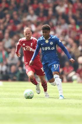 Alexis Mac Allister of Liverpool and Andrey Santos of Chelsea Liverpool v Chelsea, Premier League, Football, Anfield, Liverpool , UK - 09 May 2026Liverpool Anfield United Kingdom EDITORIAL USE ONLY No use with unauthorised audio, video, data, fixture lists, club league logos or live services. Online in-match use limited to 120 images, no video emulation. No use in betting, games or single club league player publications. Copyright: xRyanxBrowne Shutterstockx 16861683av