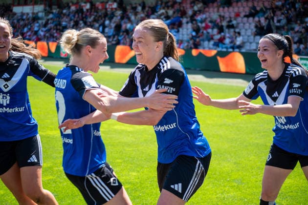 Germany Soccer Google Pixel Women Bundesliga 2025 2026 1 FC Köln vs Hamburger SV 25 Matchday Franz Kremer Stadium Cologne Goal and goal celebration to 1 1 by Annaleen Böhler Hamburger SV, 6 Joy, emotions, jubilation, enthusiasm, happy, celebrate Copyright: xOrhanxHabashx