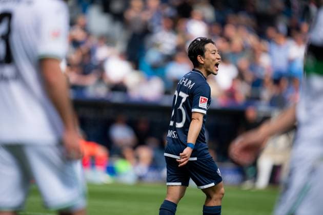 2. Bundesliga VfL Bochum 1848 vs Hannover 96 Koji Miyoshi of VfL Bochum 1848 in action during the 2. Bundesliga match between VfL Bochum 1848 and Hannover 96 at Vonovia Ruhrstadion on May 9, 2026 in Bochum, Germany. Copyright: xTaiseixIwamotox