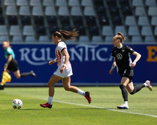 09 05 2026, DEU, Soccer, Women, Google Pixel Women Bundesliga, 25 Matchday, Season 2025 2026, SC Freiburg vs VfL Wolfsburg 1 0 for SC Freiburg by Selina Vobian 10, SC Freiburg Freiburg i Br Dreisamstadion Baden Württemberg Germany