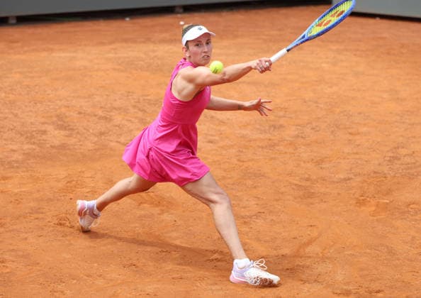 May 9, 2026, Rome, Lazio, Italy: ELIZE MERTENS of Belgium during the match against J. Paolini of Italy in the third round of tennis tournament WTA, Tennis Damen 1000 Internazionali BNL DÃ¢â‚¬â ¢Italia, Rome, Italy. Rome Italy - ZUMAc278 20260509_zsp_c278_003 Copyright: xMarcinxCholewinskix