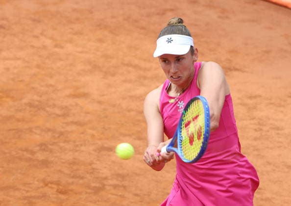 May 9, 2026, Rome, Lazio, Italy: ELIZE MERTENS of Belgium during the match against J. Paolini of Italy in the third round of tennis tournament WTA, Tennis Damen 1000 Internazionali BNL DÃ¢â‚¬â ¢Italia, Rome, Italy. Tennis, Internazionali BNL DÃ¢â‚¬â ¢Italia 2026 - Elize Mertens  - ZUMAc278 20260509_zsp_c278_001 Copyright: xMarcinxCholewinskix